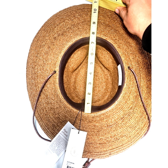 Will + Bear Austin Raffia Straw Hat - Brown Color Medium NEW - Picture 10 of 11